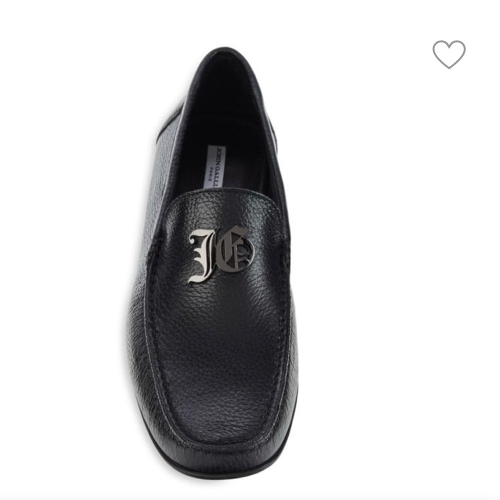 New Join Galliano men’s Shoes, Driver With Logo, JGM 15671B, Black, Size 11